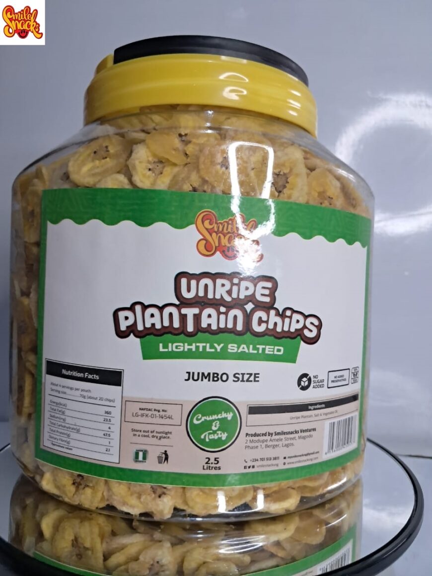Unripe Plantain Chips - Jumbo Size