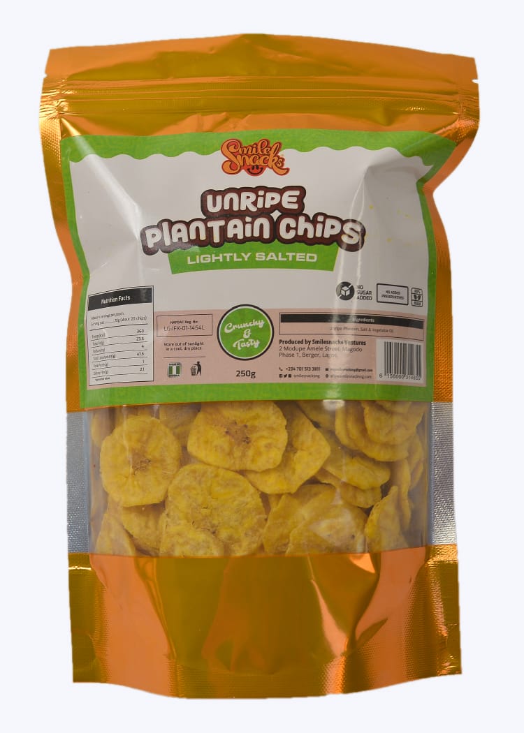 Unripe Plantain Chips (Lightly Salted) - 250g