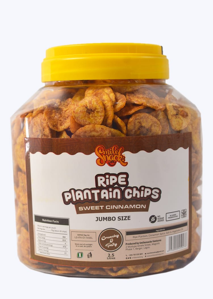 Ripe Plantain Chips (Cinnamon) - Jumbo Size
